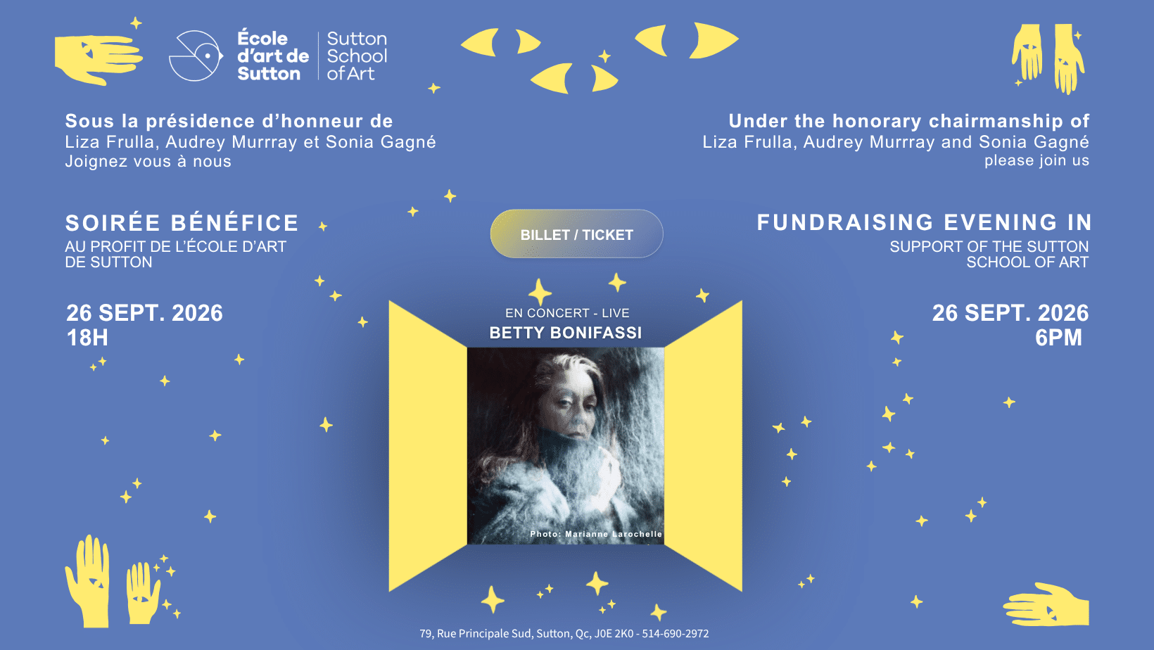 soirée bénéfice 2026 - site web